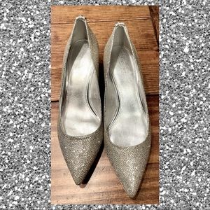 Michael by Michael Kors Sara Flex Kitten Heels - Silver